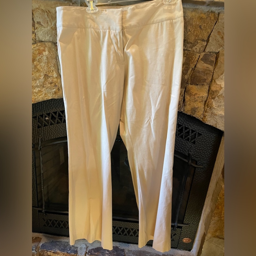 Caslon tan dress pants size 14 cotton with lots stretch